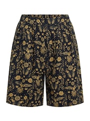 Weird Fish Blue Aloha Printed Shorts - Image 5 of 6
