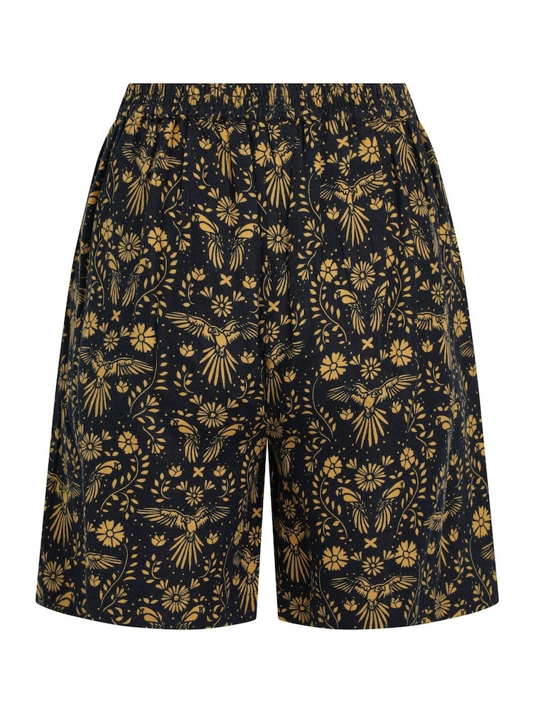 Weird Fish Blue Aloha Printed Shorts - Image 6 of 6