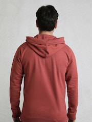Weird Fish Red Bryant Front Print Graphic Popover Hoodie - Image 2 of 7