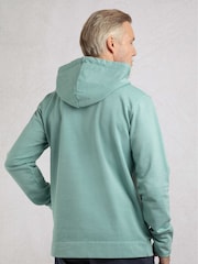 Weird Fish MineralBlu Blue Woodside Sunwashed Loopback 100% Cotton Hoodie - Image 2 of 7