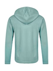 Weird Fish MineralBlu Blue Woodside Sunwashed Loopback 100% Cotton Hoodie - Image 7 of 7