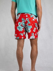 Weird Fish Red Belukha Printed Swim Shorts - Image 2 of 7
