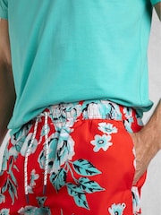 Weird Fish Red Belukha Printed Swim Shorts - Image 4 of 7