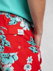 Weird Fish Red Belukha Printed Swim Shorts - Image 5 of 7