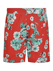 Weird Fish Red Belukha Printed Swim Shorts - Image 7 of 7