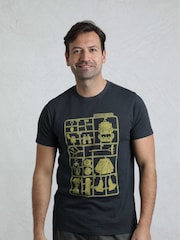 Weird Fish Blue CampKit Front Print Graphic T-Shirt - Image 1 of 6