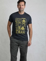 Weird Fish Blue CampKit Front Print Graphic T-Shirt - Image 3 of 6