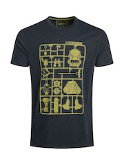 Weird Fish Blue CampKit Front Print Graphic T-Shirt - Image 5 of 6