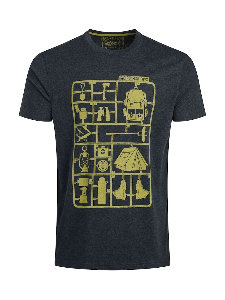 Weird Fish Blue CampKit Front Print Graphic T-Shirt - Image 5 of 6