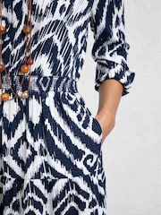 Weird Fish Blue Himanshee Printed Maxi Dress - Image 5 of 7