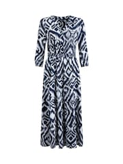 Weird Fish Blue Himanshee Printed Maxi Dress - Image 6 of 7