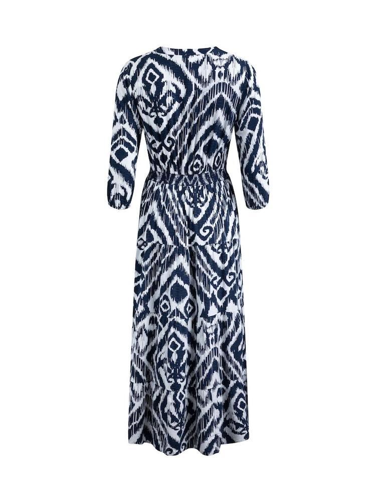 Weird Fish Blue Himanshee Printed Maxi Dress - Image 7 of 7