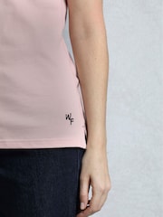 Weird Fish Pink Pammie Pique 100% Cotton Polo Shirt - Image 4 of 7