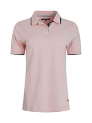 Weird Fish Pink Pammie Pique 100% Cotton Polo Shirt - Image 6 of 7