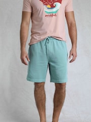 Weird Fish MineralBlu Hamilton Sunwashed 100% Cotton Sweat Shorts - Image 1 of 6