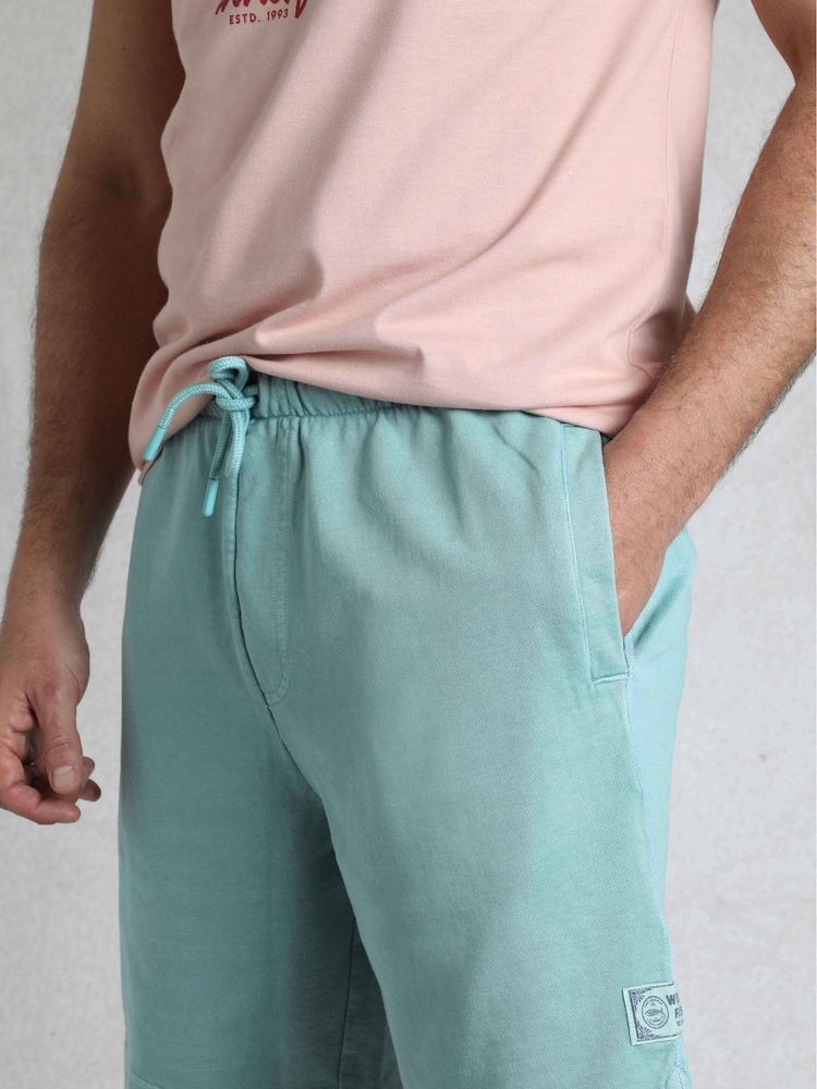 Weird Fish MineralBlu Hamilton Sunwashed 100% Cotton Sweat Shorts - Image 2 of 6