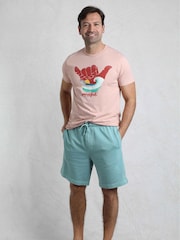 Weird Fish MineralBlu Hamilton Sunwashed 100% Cotton Sweat Shorts - Image 3 of 6