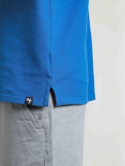 Weird Fish BluSapph Powell Textured 100% Cotton Polo Shirt - Image 4 of 7