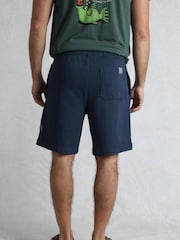 Weird Fish Blue Hamilton Sunwashed 100% Cotton Sweat Shorts - Image 2 of 7