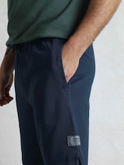 Weird Fish Blue Hamilton Sunwashed 100% Cotton Sweat Shorts - Image 4 of 7