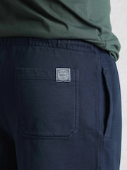 Weird Fish Blue Hamilton Sunwashed 100% Cotton Sweat Shorts - Image 5 of 7