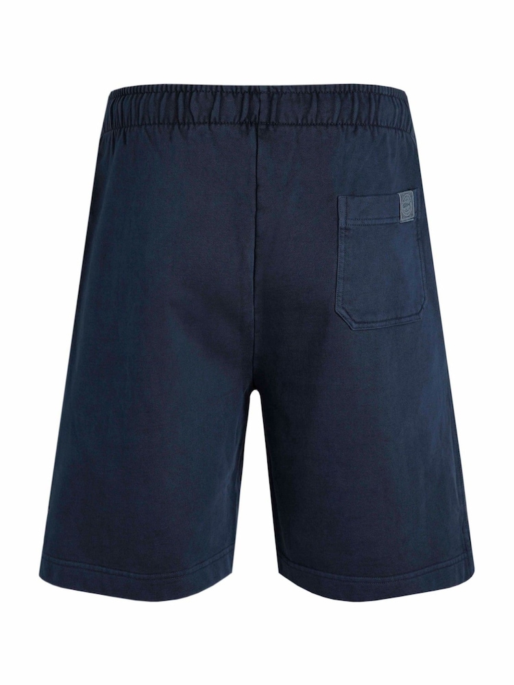 Weird Fish Blue Hamilton Sunwashed 100% Cotton Sweat Shorts - Image 7 of 7
