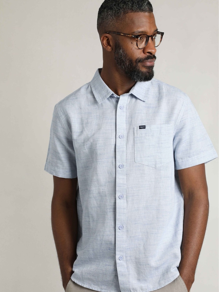 Weird Fish Blue Washton Short Sleeve Shirt - Image 1 of 7