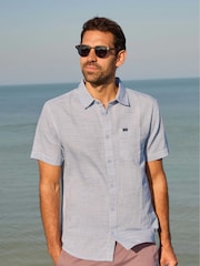 Weird Fish Blue Washton Short Sleeve Shirt - Image 5 of 7