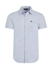 Weird Fish Blue Washton Short Sleeve Shirt - Image 6 of 7