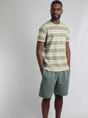 Verde - Weird Fish Xavier Crepe Stripe T-Shirt - Imagen 3 de 6