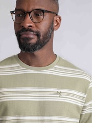 Verde - Weird Fish Xavier Crepe Stripe T-Shirt - Imagen 4 de 6
