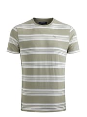 Verde - Weird Fish Xavier Crepe Stripe T-Shirt - Imagen 5 de 6