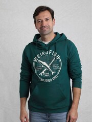 Weird Fish Green Jamie Branded Popover Sweatshirt Hoodie - Image 1 of 7