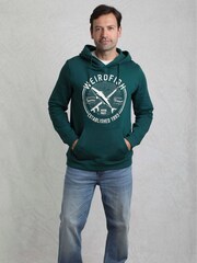 Weird Fish Green Jamie Branded Popover Sweatshirt Hoodie - Image 3 of 7