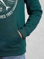 Weird Fish Green Jamie Branded Popover Sweatshirt Hoodie - Image 5 of 7