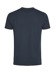 Weird Fish AquaMarineBlue Harris Textured Crew Neck 100% Organic Cotton T-Shirt - Image 8 of 8