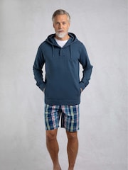 Weird Fish Blue Woodside Sunwashed Loopback 100% Cotton Hoodie - Image 1 of 8