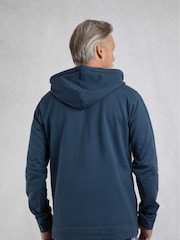 Weird Fish Blue Woodside Sunwashed Loopback 100% Cotton Hoodie - Image 2 of 8