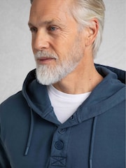 Weird Fish Blue Woodside Sunwashed Loopback 100% Cotton Hoodie - Image 5 of 8