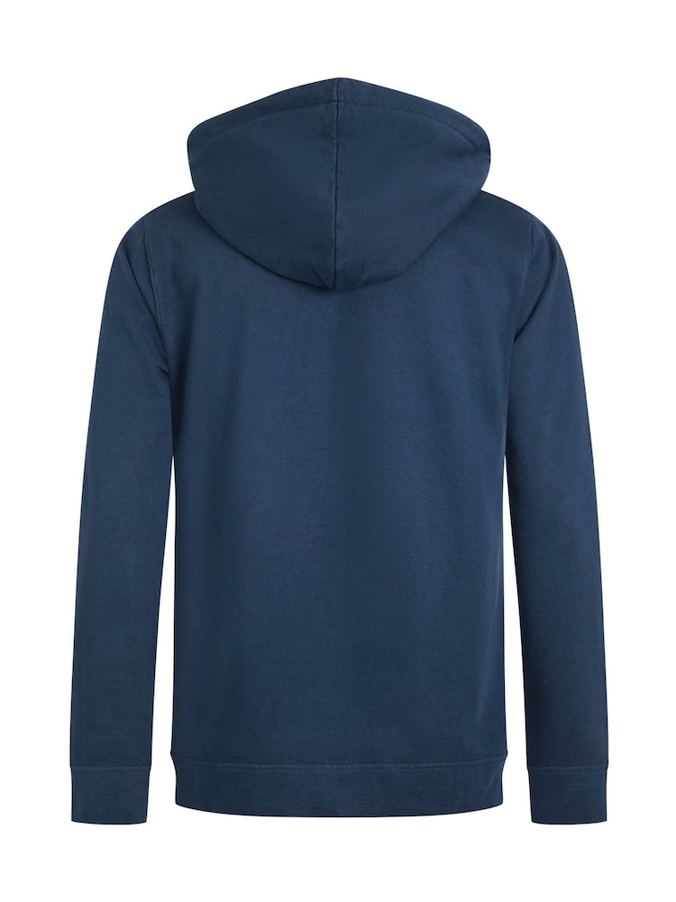 Weird Fish Blue Woodside Sunwashed Loopback 100% Cotton Hoodie - Image 8 of 8 Weird Fish Blue Woodside Sunwashed Loopback 100% Cotton Hoodie - Image 8 of 8