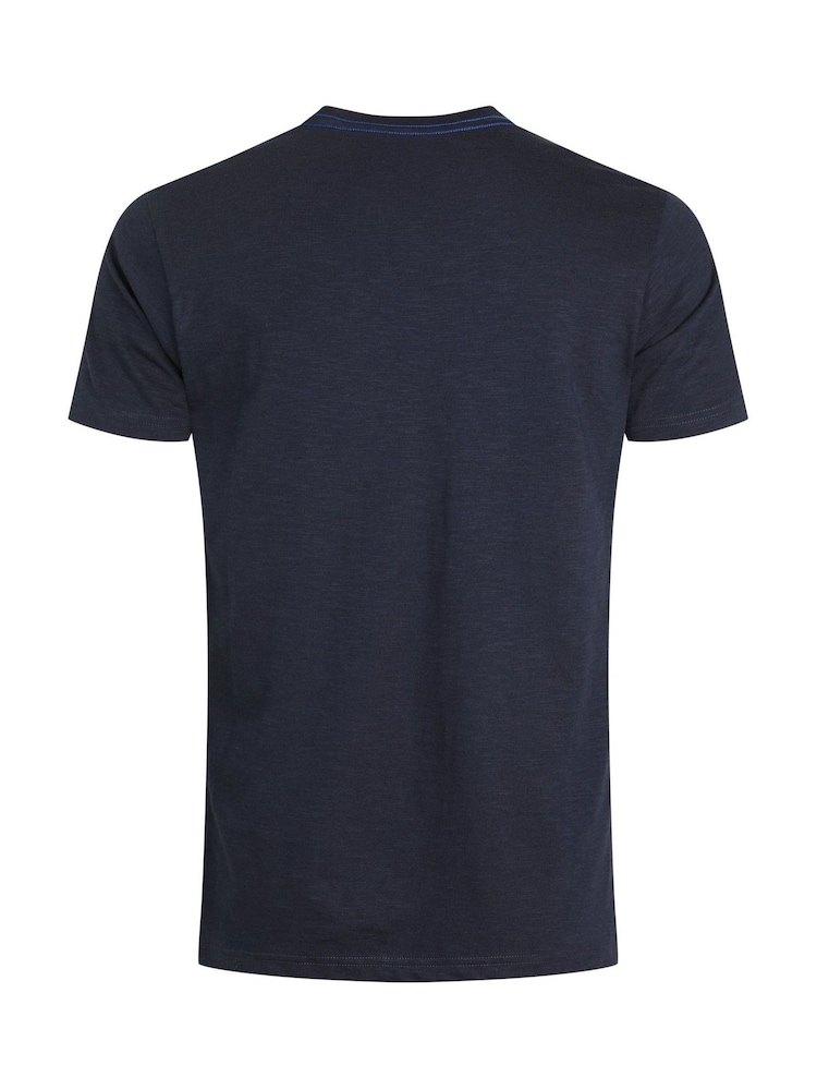 Weird Fish Navy Blue Pacific Front Print Graphic T-Shirt - Image 7 of 7