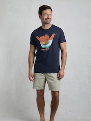 Weird Fish Blue Hang Loose Graphic T-Shirt - Image 1 of 7
