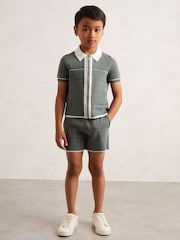Reiss Dark Sage Green Barbor Shorts - Image 3 of 4