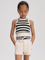 Reiss Navy Kioni 13-14 yrs Striped Crew Neck Vest - Image 2 of 4