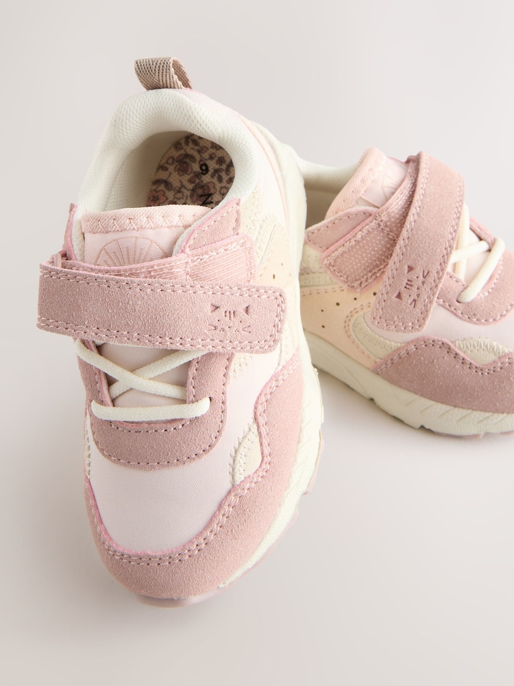 Pink Wide Fit (G) Elastic Lace Touch Fasten Trainers - Image 6 of 6 Pink Wide Fit (G) Elastic Lace Touch Fasten Trainers - Image 6 of 6