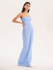 Omnes Blue Amdra Strapless Bandeau Maxi Dress - Image 2 of 5