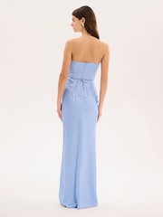 Omnes Blue Amdra Strapless Bandeau Maxi Dress - Image 3 of 5