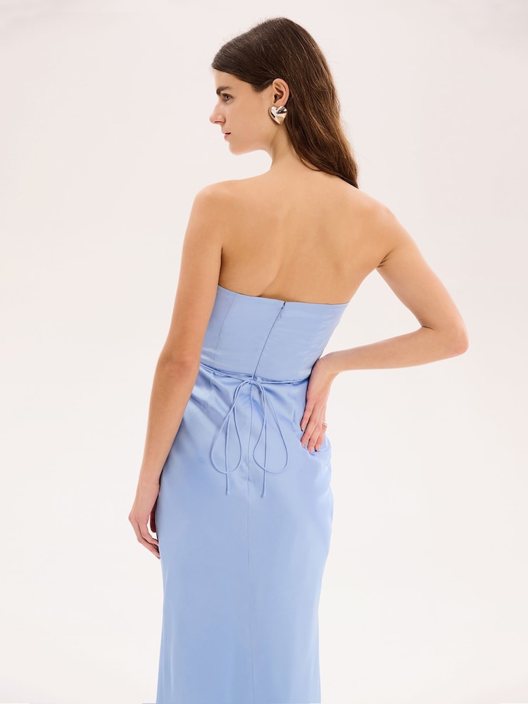 Buy Omnes Blue Amdra Strapless Bandeau Maxi Dress from Next USA