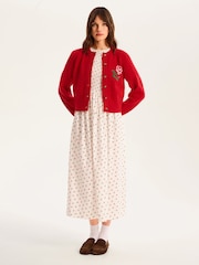 Omnes Red August High Neck Long Sleeve Cardigan - Image 2 of 5