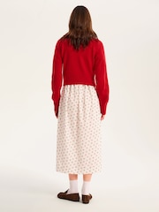Omnes Red August High Neck Long Sleeve Cardigan - Image 3 of 5